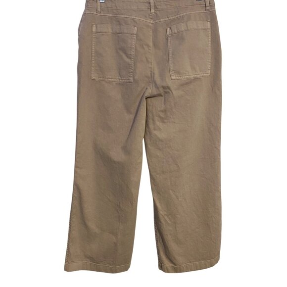 Gap Womens 12 Loose Khaki Pants Cotton Casual Wide Leg “Moonstone” Y2K Comfy - Picture 2 of 16